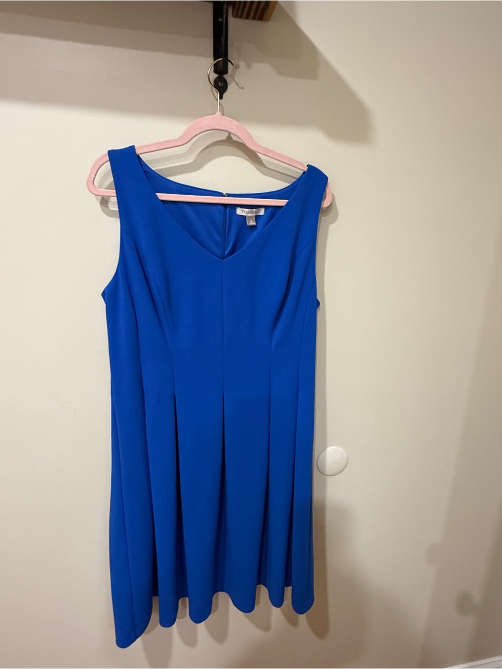 Roz & Ali Royal Blue Sleeveless V-Neck A-Line Dress